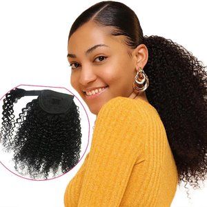 💥100% Human Hair Ponytail Velcro Natural Color 22 Inches💥NWT